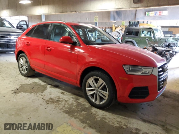 2017 Audi Q3 Premium with VIN WA1BCCFS9HR015320, listed as a Copart auction lot 45401535 with 154,275 mi miles and Clean Title. Bid and sale history available at carsss.com. Image 4.