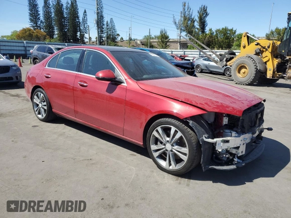 2024 Mercedes-Benz C 300 with VIN W1KAF4GB7RR188757, listed as a Copart auction lot 48664745 with 11,845 mi miles and Non Repairable. Bid and sale history available at carsss.com. Image 4.