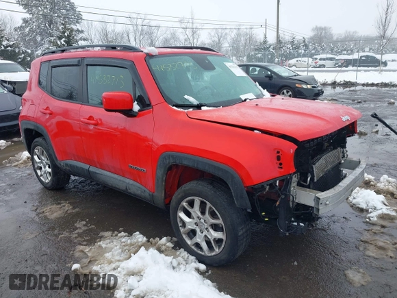 2016 Jeep Renegade Latitude with VIN ZACCJBBT2GPC78349, listed as a IAAI auction lot 41532713 with 162,330 mi miles. Bid and sale history available at carsss.com. Image 1.