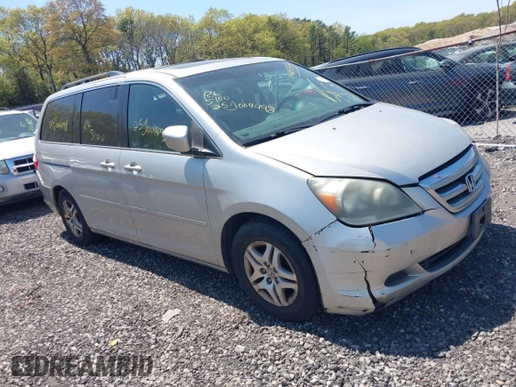 2005 Honda Odyssey EX-L with VIN 5FNRL38695B425315, listed as a IAAI auction lot 42175154 with Not provided miles and . Bid and sale history available at DreamBid. Image 1.
