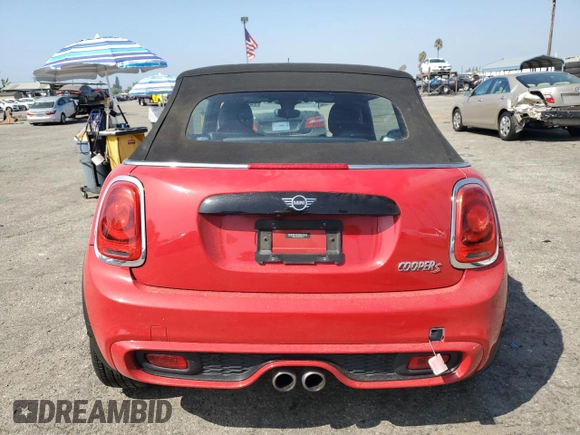 2019 MINI Convertible Cooper S with VIN WMWWG9C55K3E39441, listed as a Copart auction lot 72802544 with 33,882 mi miles and Salvage Title. Bid and sale history available at carsss.com. Image 6.