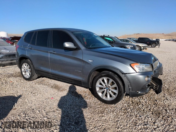 2013 BMW X3 xDrive28i with VIN 5UXWX9C55D0D08550, listed as a Copart auction lot 43002315 with 158,201 mi miles and Salvage Title. Bid and sale history available at carsss.com. Image 4.