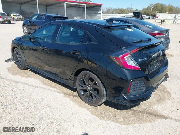 2017 Honda Civic Hatchback Sport with VIN SHHFK7H49HU207373, listed as a IAAI auction lot 41743256 with 98,881 mi miles. Bid and sale history available at carsss.com. Image 3.