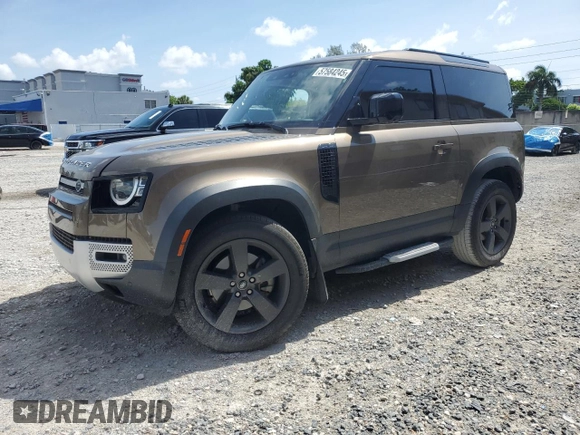2023 Land Rover Defender S with VIN SALEJ6EX7P2237930, listed as a Copart auction lot 57584245 with 23,444 mi miles and Non repairable. Bid and sale history available at DreamBid. Image 1.