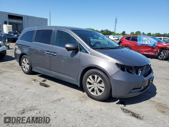 2016 Honda Odyssey EX-L with VIN 5FNRL5H64GB133828, listed as a Copart auction lot 53992655 with 68,905 mi miles and Salvage Title. Bid and sale history available at DreamBid. Image 4.