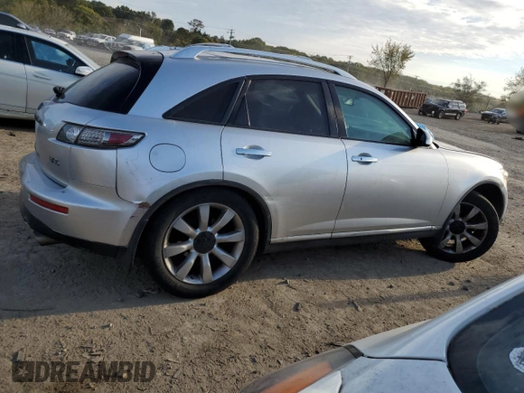 2008 Infiniti FX35 with VIN JNRAS08W28X205023, listed as a Copart auction lot 75767754 with 169,829 mi miles and Salvage Title. Bid and sale history available at carsss.com. Image 3.