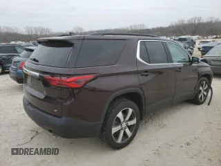 2022 Chevrolet Traverse LT Leather with VIN 1GNERHKW5NJ174425, listed as a Copart auction lot 45005575 with 0 mi miles and Salvage Title. Bid and sale history available at carsss.com. Image 3.