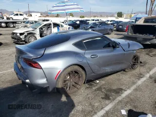 2021 Toyota GR Supra 3.0 with VIN WZ1DB0C00MW039702, listed as a Copart auction lot 89028515 with 42,426 mi miles and Salvage Title. Bid and sale history available at carsss.com. Image 3.