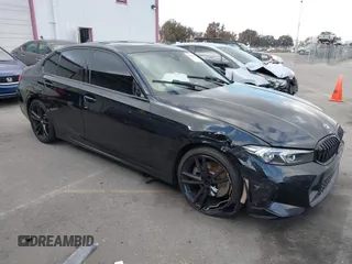 2023 BMW 3 Series 330i with VIN 3MW69FF00P8D17350, listed as a IAAI auction lot 41447178 with 23,372 mi miles. Bid and sale history available at carsss.com. Image 1.