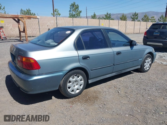 1999 Honda Civic LX z VIN 2HGEJ667XXH575496, wystawiony jako IAAI lot #42372107 z przebiegiem 175 154 mil mil oraz . Historia ofert i sprzedaży dostępna na DreamBid. Obrazek 4.