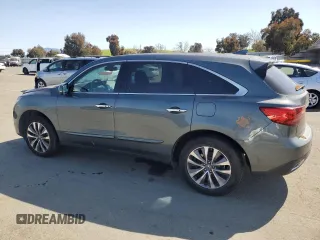 2015 Acura MDX Tech Pkg with VIN 5FRYD3H45FB005204, listed as a Copart auction lot 49909375 with 107,281 mi miles and Salvage Title. Bid and sale history available at carsss.com. Image 2.