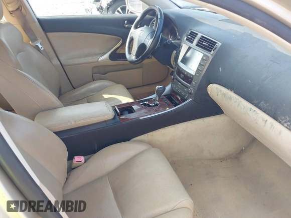 2006 Lexus IS 250 with VIN JTHCK262765006819, listed as a IAAI auction lot 42408122 with 174,234 mi miles and . Bid and sale history available at DreamBid. Image 5.