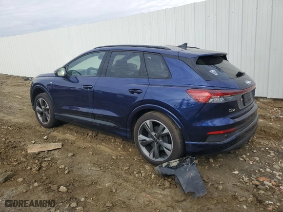 2023 Audi Q4 e-tron Prestige with VIN WA1M2BFZ7PP064562, listed as a Copart auction lot 46991875 with 16,075 mi miles and Salvage Title. Bid and sale history available at carsss.com. Image 2.