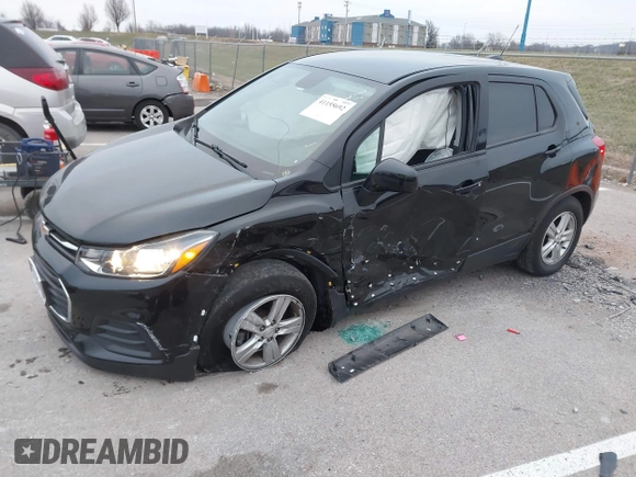 2020 Chevrolet Trax LS with VIN KL7CJKSB8LB023214, listed as a IAAI auction lot 41155692 with 47,876 mi miles. Bid and sale history available at carsss.com. Image 2.