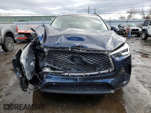 2021 Infiniti QX50 Essential with VIN 3PCAJ5CB8MF105565, listed as a Copart auction lot 43491845 with 20,035 mi miles and Salvage title. Bid and sale history available at DreamBid. Image 5.