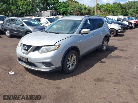 2015 Nissan Rogue SV with VIN 5N1AT2MT1FC857331, listed as a IAAI auction lot 41776854 with 83,142 mi miles and . Bid and sale history available at carsss.com. Image 2.