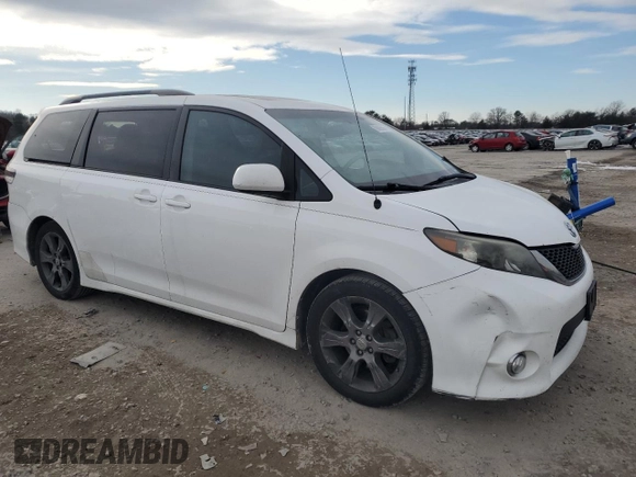 2012 Toyota Sienna SE with VIN 5TDXK3DC8CS208840, listed as a Copart auction lot 89005565 with 181,235 mi miles and Clean Title. Bid and sale history available at carsss.com. Image 4.
