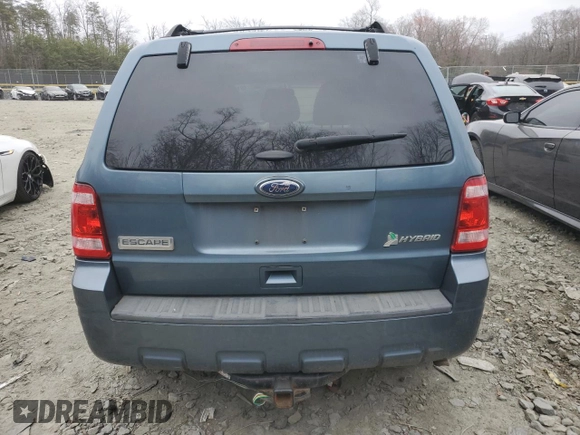 2011 Ford Escape Hybrid with VIN 1FMCU5K32BKB75536, listed as a Copart auction lot 49109355 with 120,620 mi miles and Salvage title. Bid and sale history available at DreamBid. Image 6.
