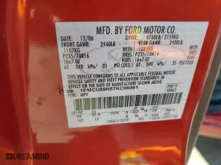 2007 Ford Escape Hybrid with VIN 1FMCU59H57KC06061, listed as a Copart auction lot 86210114 with 158,421 mi miles and Salvage Title. Bid and sale history available at carsss.com. Image 13.