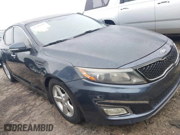 2015 Kia Optima LX with VIN 5XXGM4A70FG486256, listed as a IAAI auction lot 42211318 with 141,515 mi miles and . Bid and sale history available at DreamBid. Image 1.