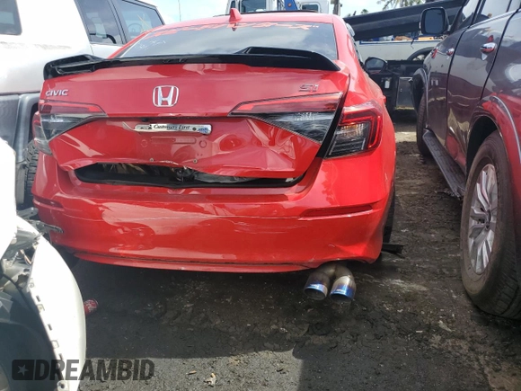 2022 Honda Civic Si with VIN 2HGFE1E57NH471282, listed as a Copart auction lot 69811794 with Not Provided miles and Salvage Title. Bid and sale history available at DreamBid. Image 6.