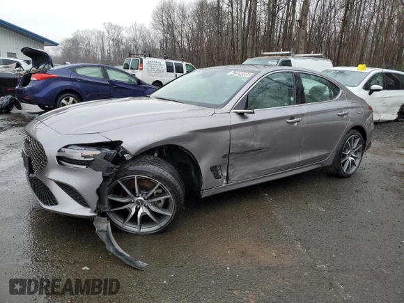 2023 Genesis G70 2.0T with VIN KMTG34TA5PU129311, listed as a Copart auction lot 43329385 with 34,917 mi miles and Non Repairable. Bid and sale history available at DreamBid. Image 1.