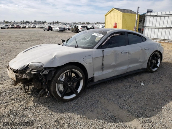 2021 Porsche Taycan with VIN WP0AA2Y13MSA16443, listed as a Copart auction lot 77792804 with NaN miles and Salvage Title. Bid and sale history available at carsss.com. Image 1.