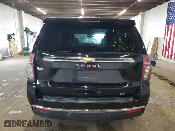 2022 Chevrolet Tahoe LT z VIN 1GNSKNKD0NR196614, wystawiony jako Copart lot #57806285 z przebiegiem 25 706 mil mil oraz Szkoda całkowita • Salvage title. Historia ofert i sprzedaży dostępna na DreamBid. Obrazek 6.