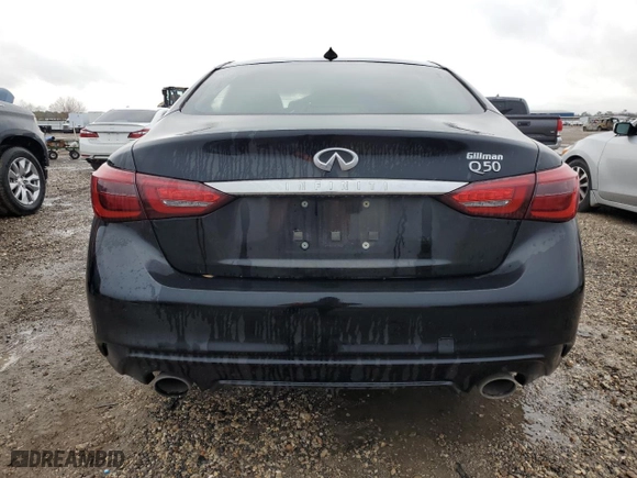2018 Infiniti Q50 2.0t LUXE with VIN JN1CV7AP4JM241592, listed as a Copart auction lot 46534245 with NaN miles and Clean Title. Bid and sale history available at carsss.com. Image 6.