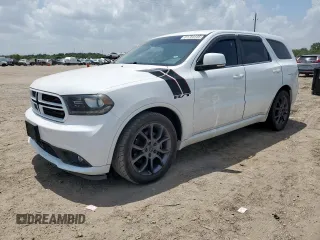 2015 Dodge Durango R/T with VIN 1C4SDHCT9FC916636, listed as a Copart auction lot 61754135 with 201,678 mi miles and Salvage title. Bid and sale history available at DreamBid. Image 1.
