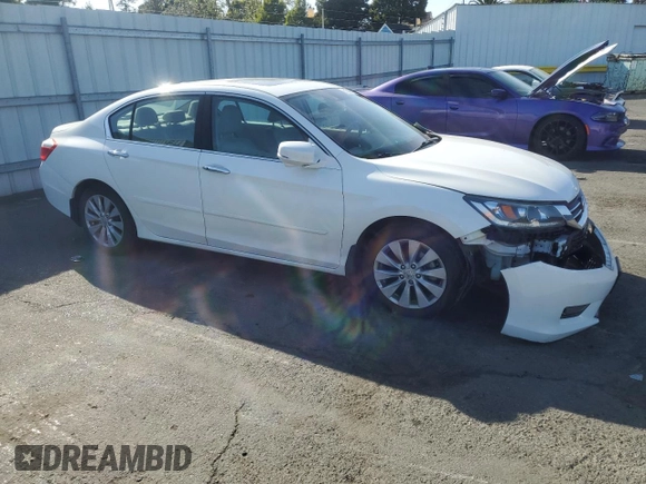 2014 Honda Accord Sedan EX-L with VIN 1HGCR2F80EA080785, listed as a Copart auction lot 51948135 with 126,061 mi miles and Salvage Title. Bid and sale history available at carsss.com. Image 4.