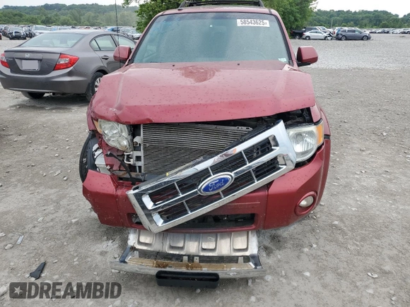 2012 Ford Escape Limited with VIN 1FMCU9E73CKB83006, listed as a Copart auction lot 58543625 with 157,092 mi miles and Salvage title. Bid and sale history available at DreamBid. Image 5.