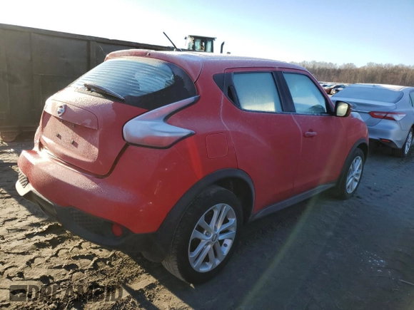 2015 Nissan Juke SV with VIN JN8AF5MR4FT505513, listed as a Copart auction lot 42728665 with 76,343 mi miles and Salvage Title. Bid and sale history available at carsss.com. Image 3.