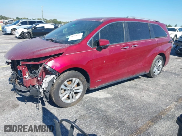 2021 Toyota Sienna Limited with VIN 5TDZSKFCXMS036019, listed as a IAAI auction lot 40965293 with 147,133 mi miles and . Bid and sale history available at DreamBid. Image 2.
