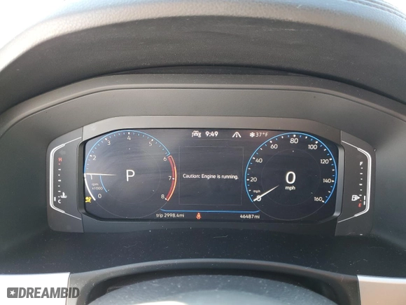 2021 Volkswagen Atlas Cross Sport 2.0T SEL with VIN 1V2BC2CA5MC217059, listed as a Copart auction lot 44438455 with 46,487 mi miles and Salvage Title. Bid and sale history available at carsss.com. Image 9.