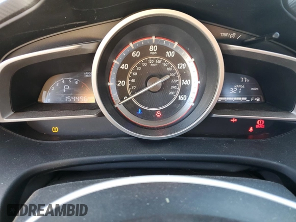 2015 Mazda 3 i Touring with VIN JM1BM1V70F1265495, listed as a Copart auction lot 52867345 with 154,496 mi miles and Salvage Title. Bid and sale history available at DreamBid. Image 9.