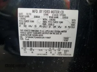 2011 Ford Explorer XLT with VIN 1FMHK7D88BGA11887, listed as a Copart auction lot 47232005 with 204,939 mi miles and Salvage Title. Bid and sale history available at carsss.com. Image 13.