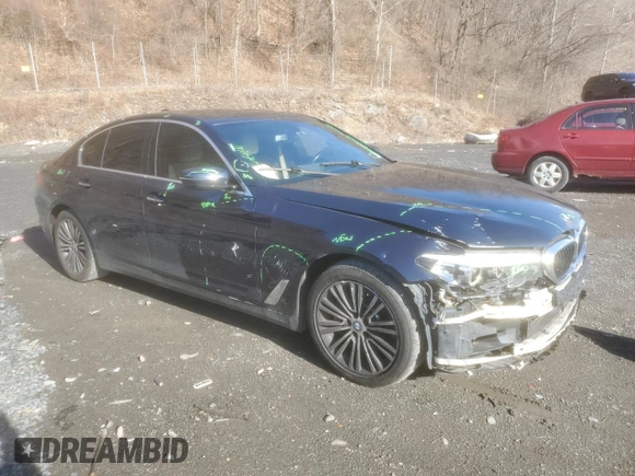 2017 BMW 5 Series 530i xDrive with VIN WBAJA7C31HG905931, listed as a Copart auction lot 50014175 with 107,630 mi miles and Salvage Title. Bid and sale history available at carsss.com. Image 4.