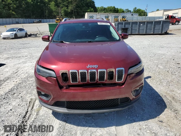 2019 Jeep Cherokee Latitude with VIN 1C4PJLCB7KD205885, listed as a Copart auction lot 58077555 with 188,034 mi miles and Salvage title. Bid and sale history available at DreamBid. Image 5.