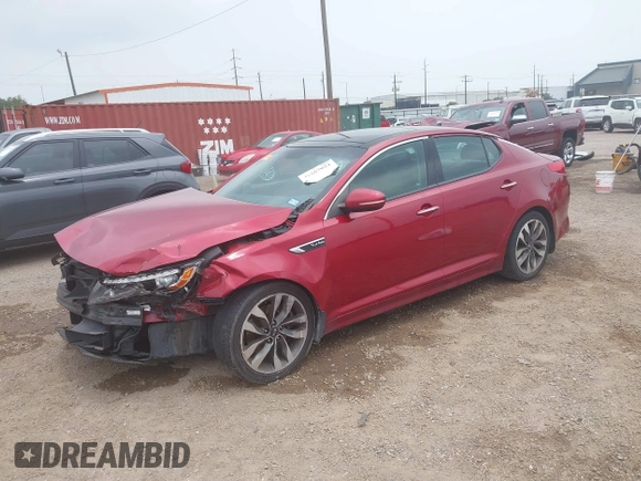 2015 Kia Optima SX Turbo with VIN 5XXGR4A65FG495401, listed as a IAAI auction lot 42287029 with 99,675 mi miles and . Bid and sale history available at DreamBid. Image 20.