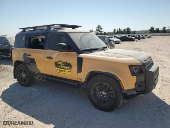 2022 Land Rover Defender X-Dynamic SE with VIN SALE27RUXN2070009, listed as a Copart auction lot 70585264 with 11,535 mi miles and Salvage Title. Bid and sale history available at carsss.com. Image 4.