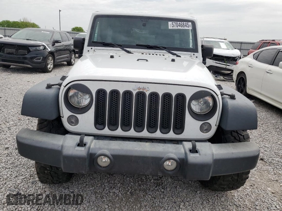 2016 Jeep Wrangler Unlimited Sport with VIN 1C4BJWDG2GL115417, listed as a Copart auction lot 57046845 with Not provided miles and Salvage title. Bid and sale history available at DreamBid. Image 5.