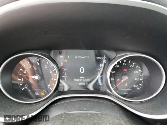 2020 Jeep Compass Latitude z VIN 3C4NJDBB0LT155146, wystawiony jako Copart lot #65617725 z przebiegiem 69 292 mil mil oraz Szkoda całkowita • Salvage title. Historia ofert i sprzedaży dostępna na DreamBid. Obrazek 9.