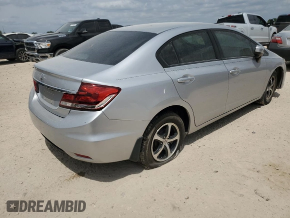 2015 Honda Civic Sedan SE with VIN 2HGFB2F72FH550794, listed as a Copart auction lot 51347575 with 109,341 mi miles and Salvage Title. Bid and sale history available at carsss.com. Image 3.
