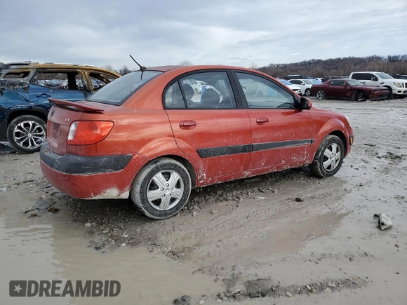 2008 Kia Rio LX with VIN KNADE123486315485, listed as a Copart auction lot 46528395 with 140,976 mi miles and Salvage Title. Bid and sale history available at DreamBid. Image 3.