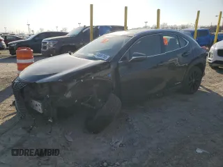 2021 Lexus UX with VIN JTHR9JBH4M2053802, listed as a Copart auction lot 48591765 with 46,150 mi miles and Salvage Title. Bid and sale history available at carsss.com. Image 1.