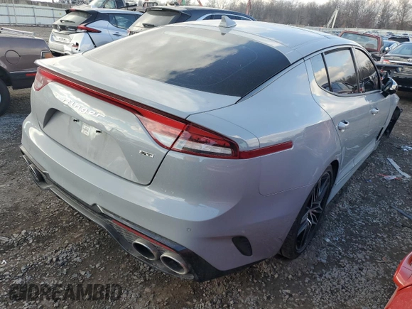 2023 Kia Stinger GT2 with VIN KNAE55LC3P6134192, listed as a Copart auction lot 89084315 with 14,217 mi miles and Salvage Title. Bid and sale history available at carsss.com. Image 3.