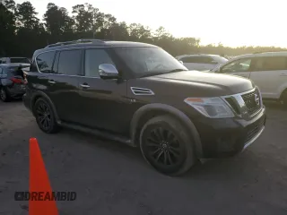 2017 Nissan Armada SV with VIN JN8AY2ND1H9005028, listed as a Copart auction lot 81962194 with 86,682 mi miles and Salvage Title. Bid and sale history available at carsss.com. Image 4.