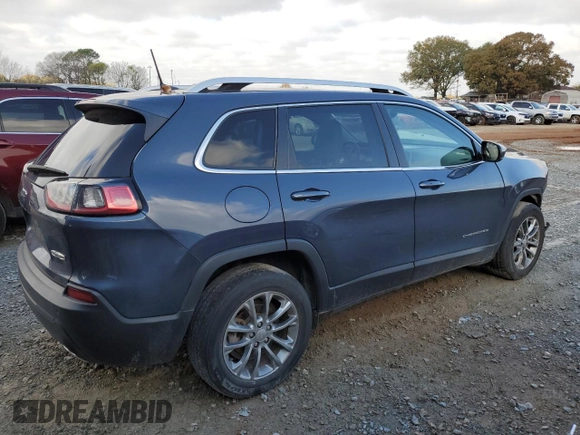 2021 Jeep Cherokee Latitude Lux with VIN 1C4PJLMN4MD154874, listed as a Copart auction lot 82376734 with 54,992 mi miles and Salvage Title. Bid and sale history available at carsss.com. Image 3.