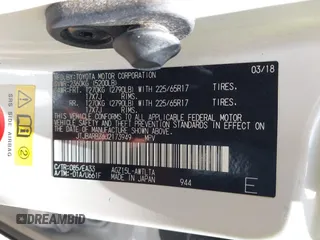 2018 Lexus NX 300 with VIN JTJBARBZ6J2173949, listed as a IAAI auction lot 42493758 with 24,497 mi miles and . Bid and sale history available at DreamBid. Image 9.